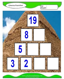 Çıkarma Pramidi Çalışma Sayfaları